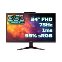 Màn hình Acer VG240Y D (23.8 inch/FHD/IPS/75Hz/1ms/250nits/HDMI+DP+VGA+Audio/Loa/Freesync/Webcam)