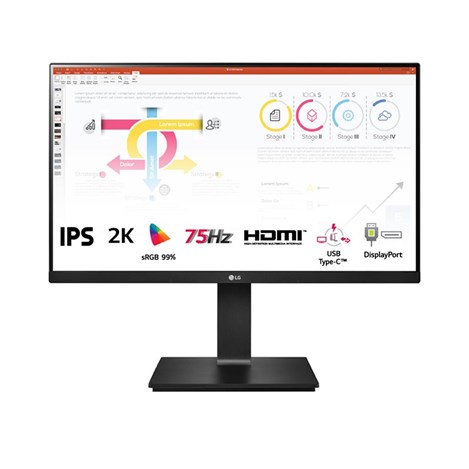 Màn hình LG 24QP750-B (23.8inch/QHD/IPS/75Hz/5ms/240nits/HDMI+DP+USBC+Audio/FreeSync)