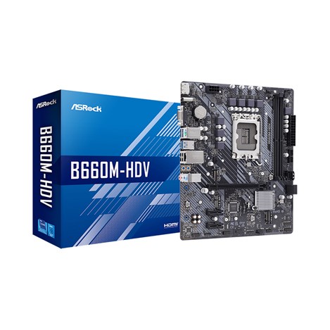 Mainboard ASROCK B660M-HDV (Intel B660, Socket 1700, M-ATX, 2 khe RAM DDR4)