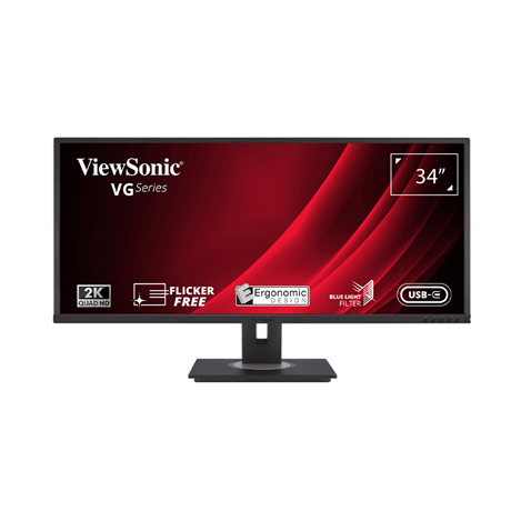 Màn hình Viewsonic VG3456 (34inch/WQHD/VA/60hz/5ms/300nits/HDMI+DP/Loa)